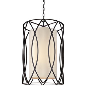 Sausalito 4 Light 17.75 inch Textured Iron Pendant Ceiling Light