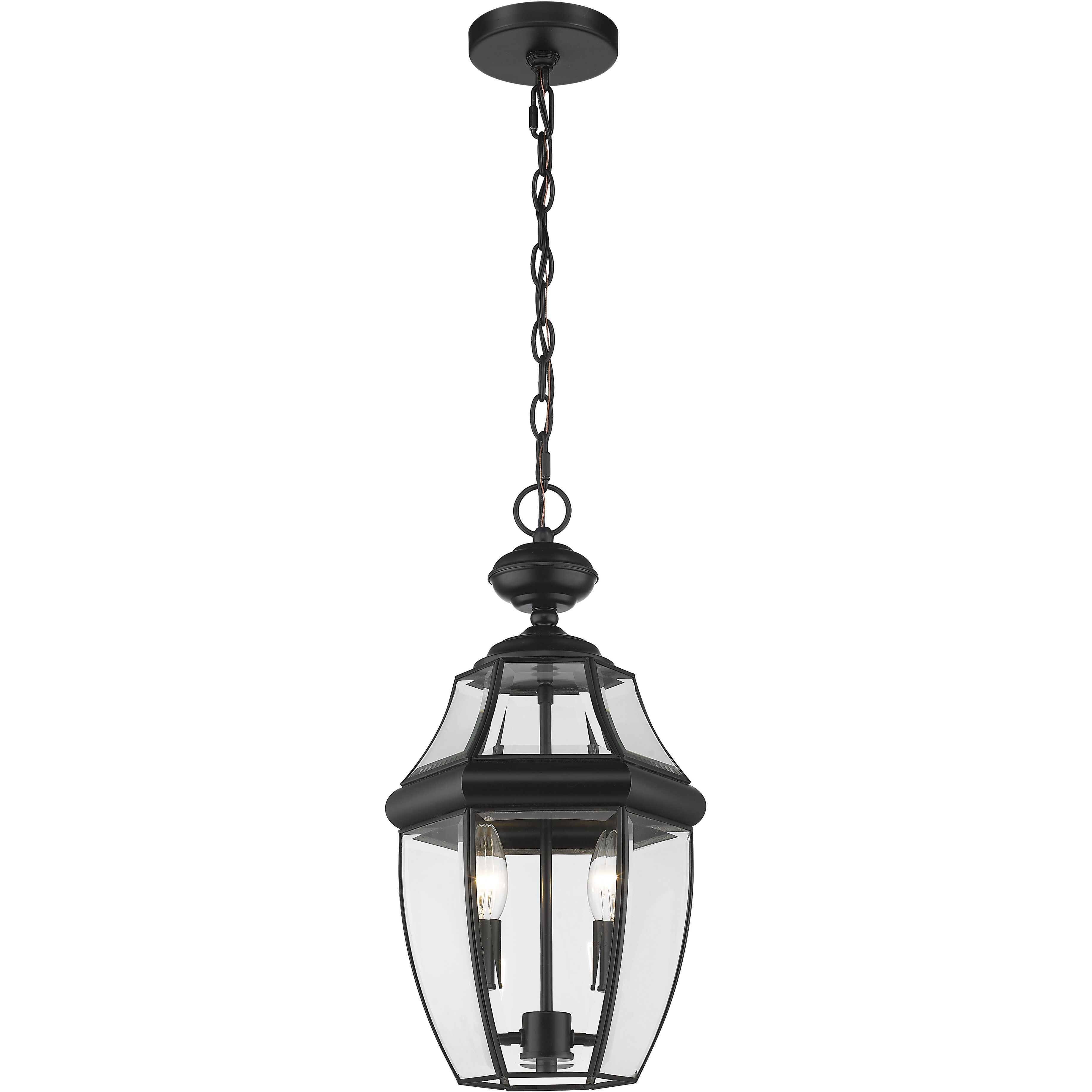 Westover 2 Light 10 inch Black Outdoor Chain Mount Ceiling Fixture