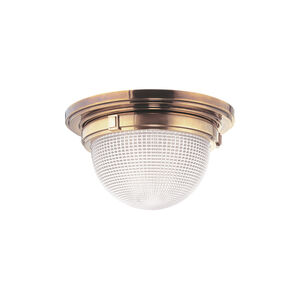 Winfield 3 Light 17.75 inch Aged Brass Flush Mount Ceiling Light