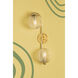 Sara 2 Light 11.75 inch Aged Brass Wall Sconce Wall Light