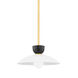 Whitley 1 Light Aged Brass Pendant Ceiling Light, Small 