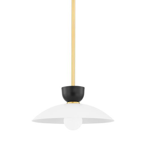 Whitley 1 Light Aged Brass Pendant Ceiling Light, Small