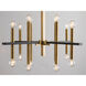Colette 16 Light 29 inch Aged Brass / Black Chandelier Ceiling Light in Aged Brass and Black