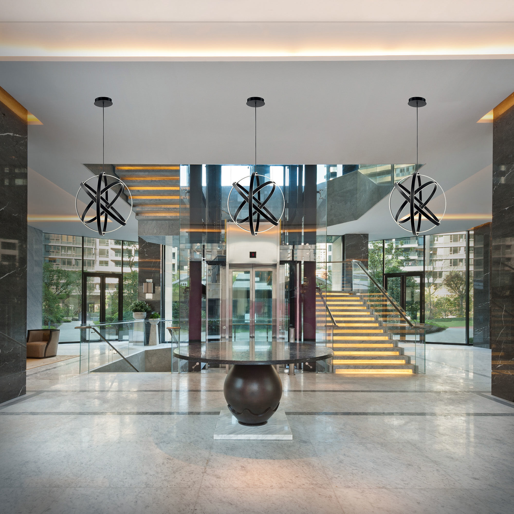 Kinetic 1 Light 60.00 inch Chandelier