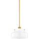 Luella 1 Light 11 inch Aged Brass Pendant Ceiling Light