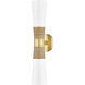 Mica 2 Light 4.75 inch Aged Brass Wall Sconce Wall Light