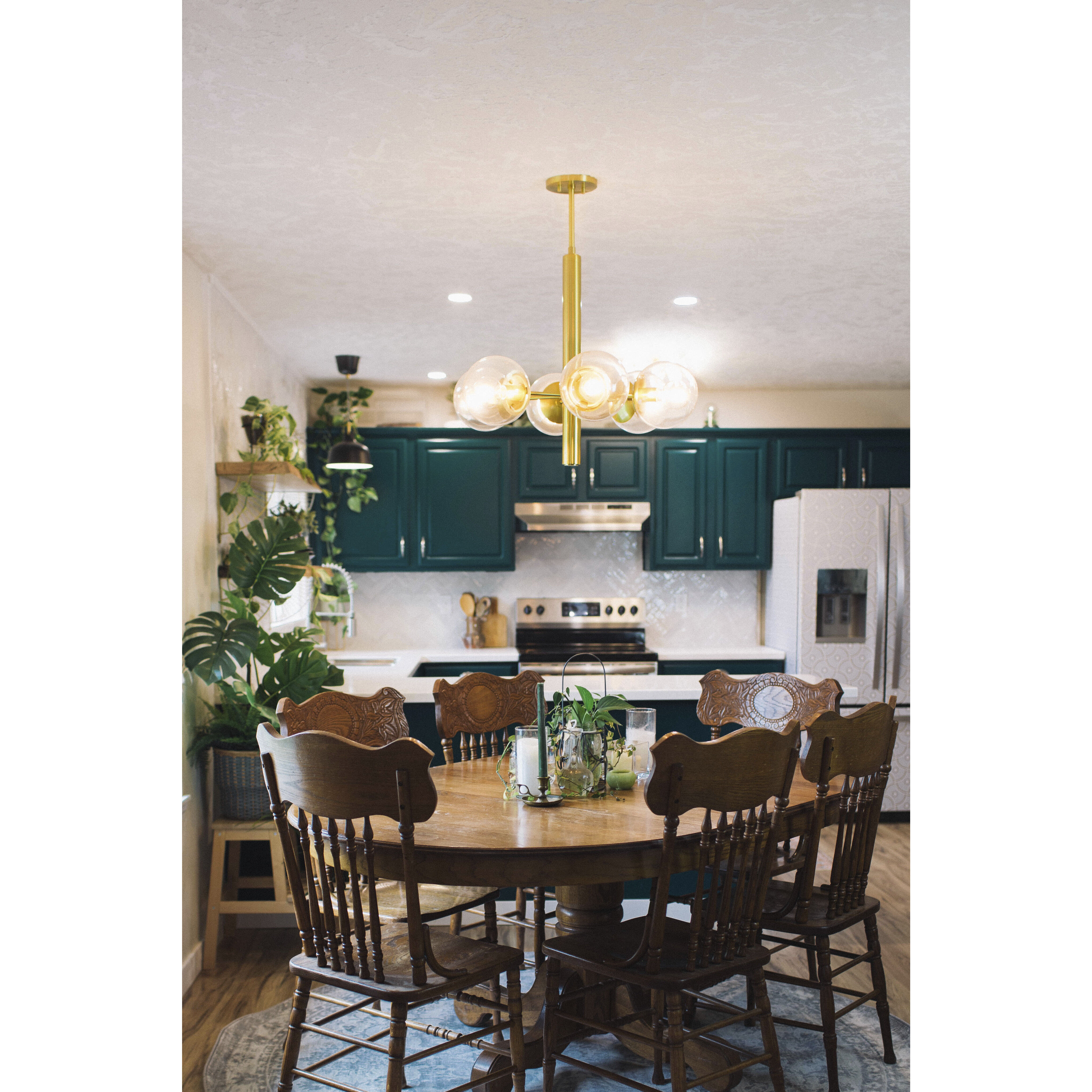 Meadow 6 Light 28 inch Aged Brass Chandelier Ceiling Light