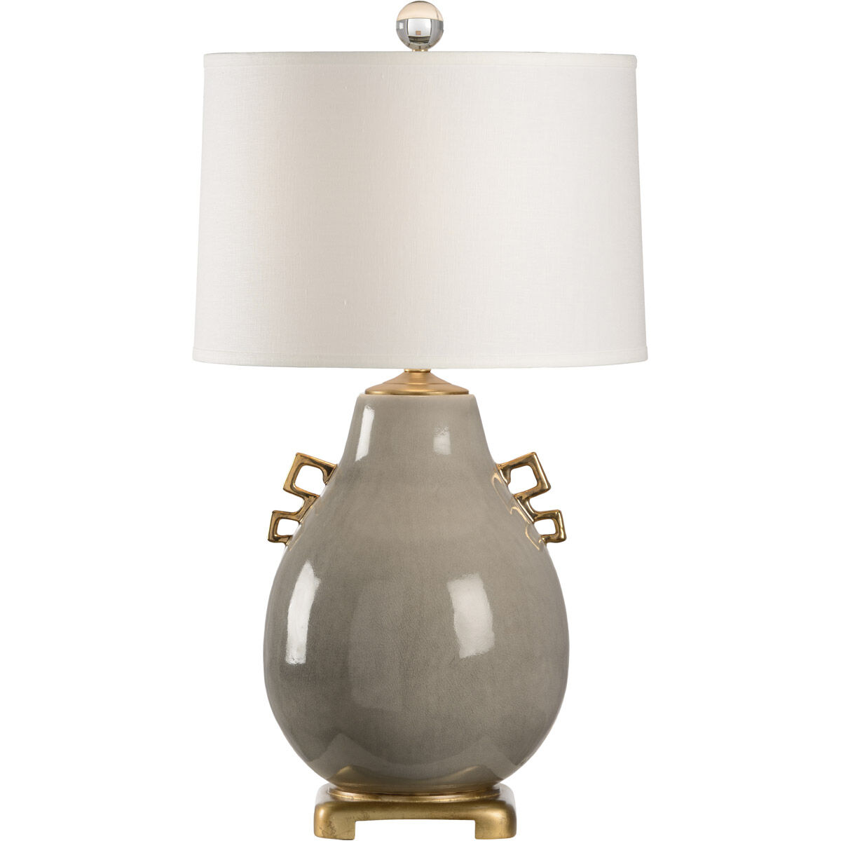 Wildwood 34 inch 100 watt Slate Gray Crackle Glaze Table Lamp Portable Light