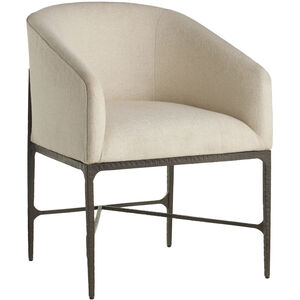 Osbourne Oxford White and Blackened Iron Dining Chair