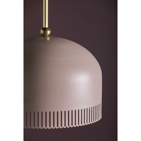 Liba 1 Light 15 inch Aged Brass/Soft Peignoir Pendant Ceiling Light