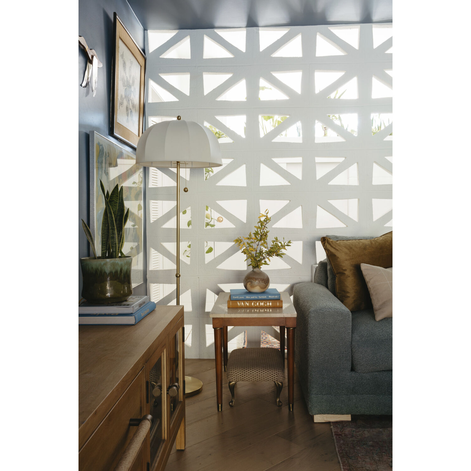 Meshelle 64.25 inch 25.00 watt Aged Brass Floor Lamp Portable Light