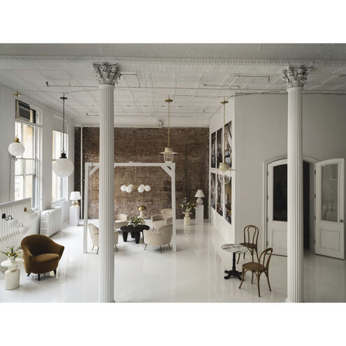 Gaia 16.5 inch 60 watt Aged Brass Table Lamp Portable Light