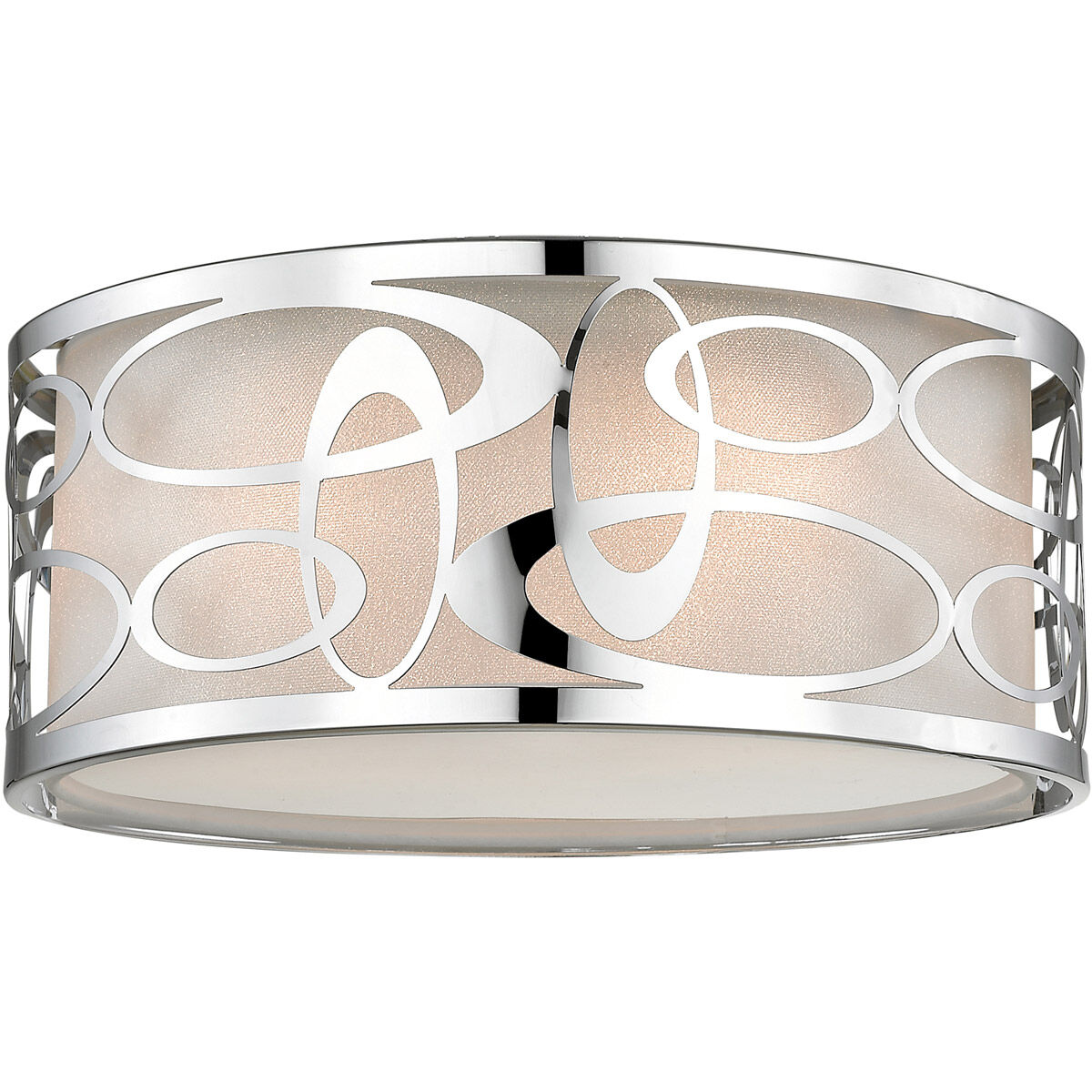 Opal 3 Light 14 inch Chrome Flush Mount Ceiling Light