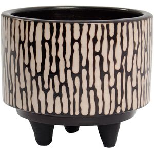 Ofelia Black with White Indoor Planter