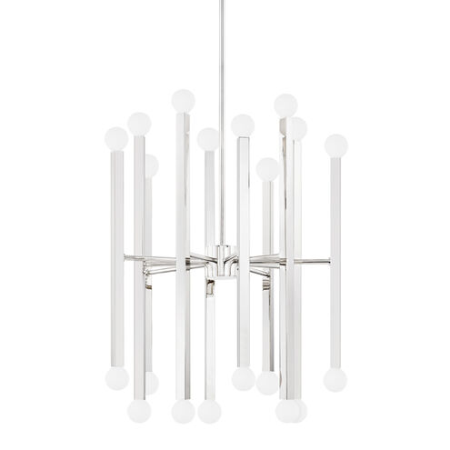 Dona 20 Light 24 inch Polished Nickel Chandelier Ceiling Light