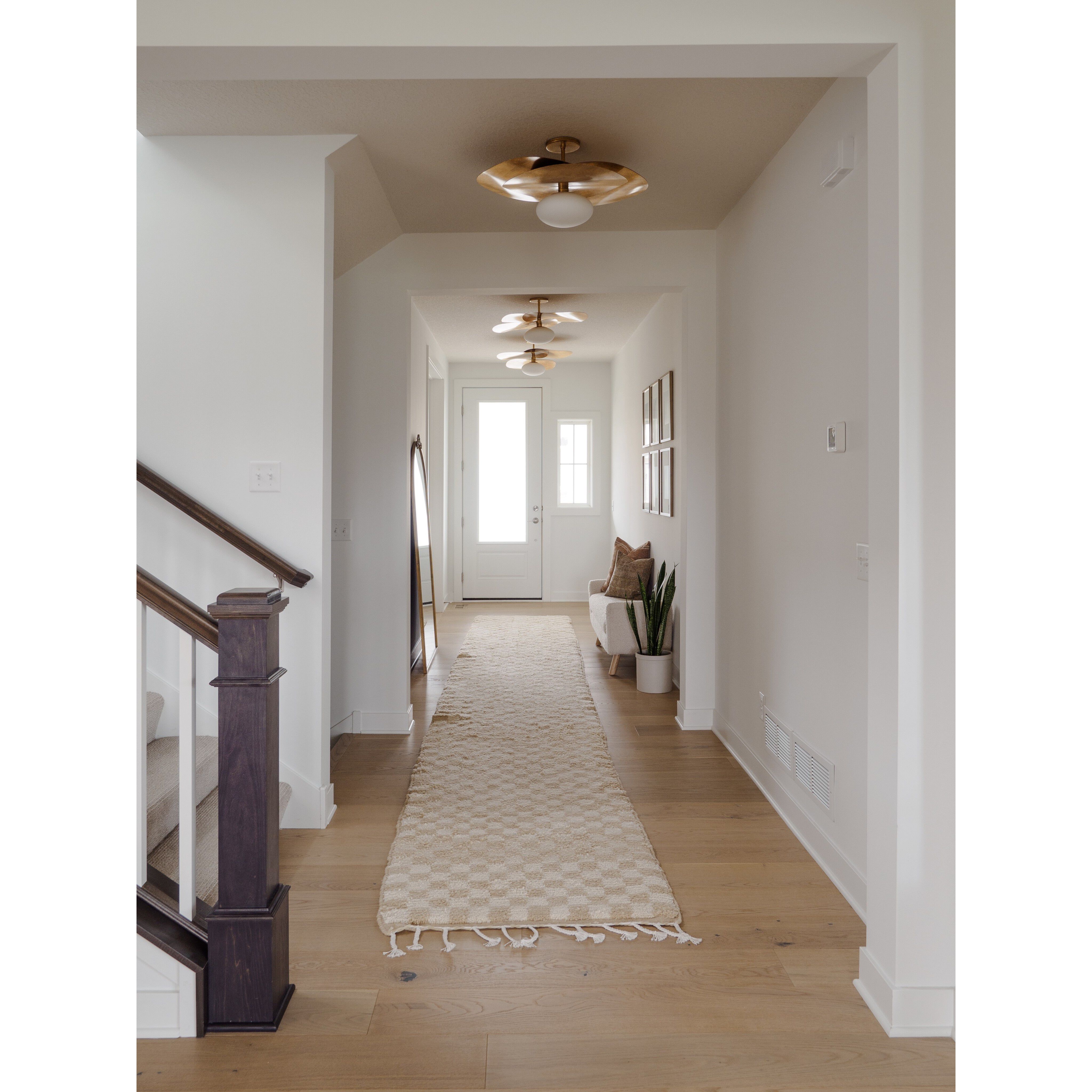 Allida 1 Light 30 inch Vintage Gold Leaf Pendant Ceiling Light