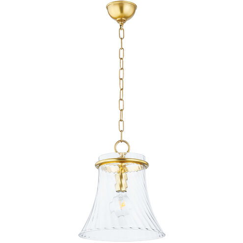 Cantana 1 Light 12.75 inch Aged Brass Pendant Ceiling Light