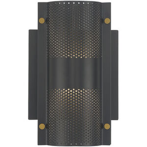 Westcliffe LED 8 inch Gold and Black Outdoor Wall Sconce
