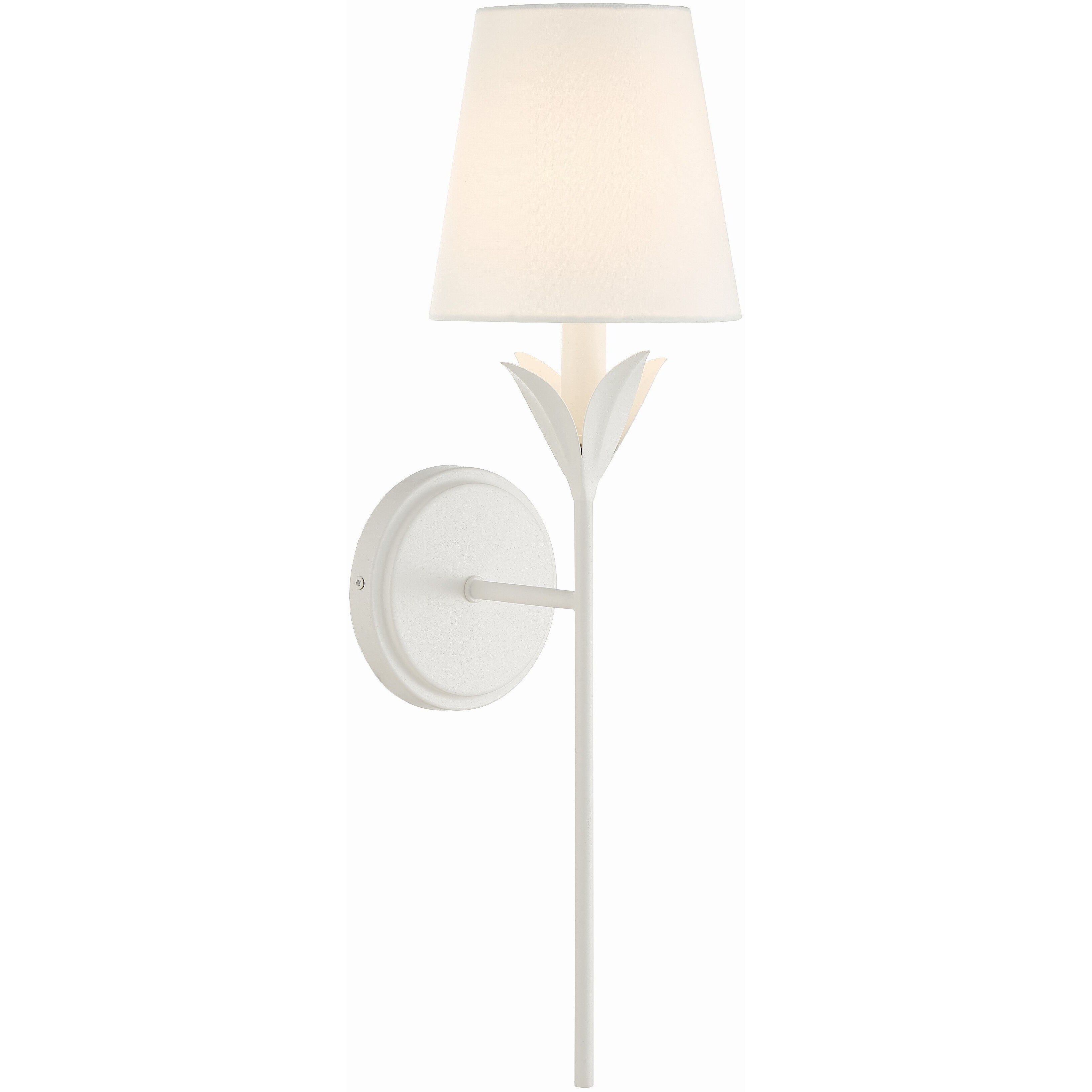 Broche Sconce Wall Light in Matte White