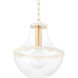 Alaina 1 Light 14.25 inch Aged Brass Pendant Ceiling Light