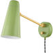 Alex 15 inch 60.00 watt Aged Brass and Soft Green Portable Wall Sconce Wall Light