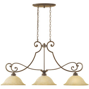 Mendocino 3 Light 45 inch Forged Sienna Island Pendant Ceiling Light