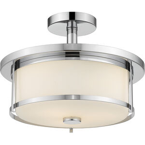 Savannah 2 Light 13.75 inch Chrome Semi Flush Mount Ceiling Light