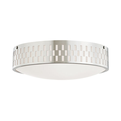 Phoebe 3 Light 14 inch Polished Nickel Flush Mount Ceiling Light