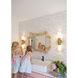 Mica 2 Light 4.75 inch Aged Brass Wall Sconce Wall Light
