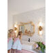 Mica 2 Light 4.75 inch Aged Brass Wall Sconce Wall Light