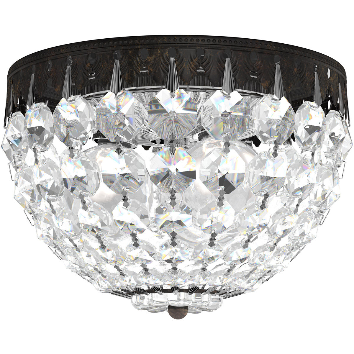 Petit Crystal 3 Light 0.00 inch Flush Mount