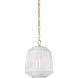 Amanza 1 Light 11.5 inch Aged Brass Pendant Ceiling Light