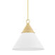 Mica 1 Light 18 inch Aged Brass Pendant Ceiling Light
