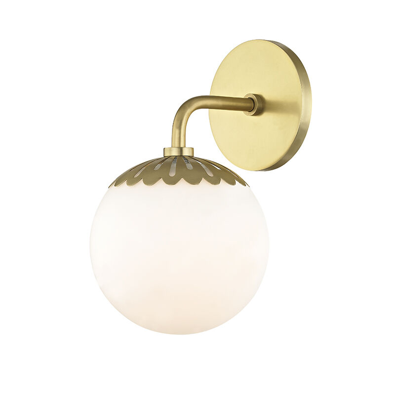 Paige 1 Light 6 inch Aged Brass Bath Vanity Wall Light