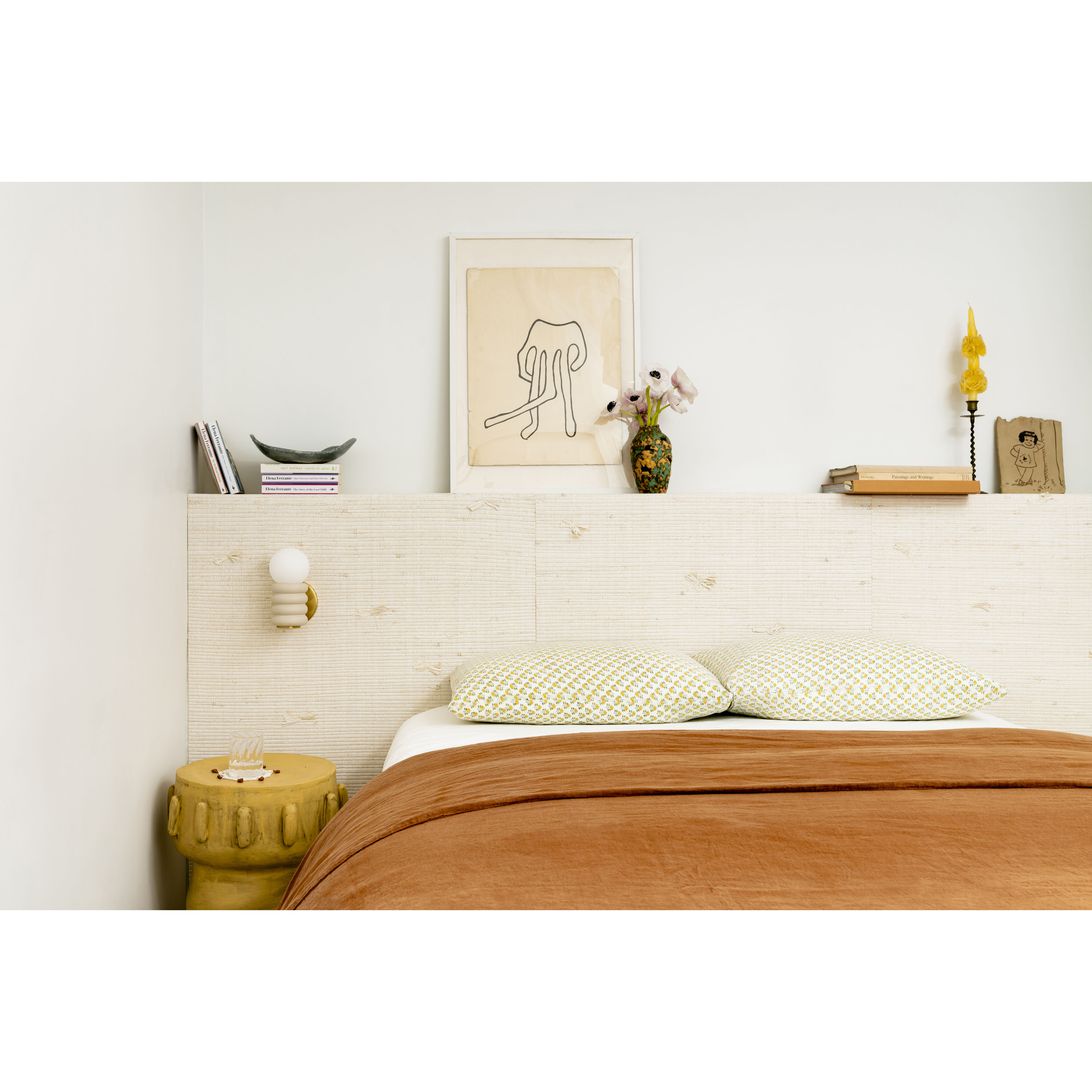 Bibi 1 Light 5 inch Aged Brass/Ceramic Antique Ivory Wall Sconce Wall Light