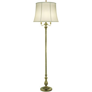 Ellie 64 inch 150 watt Burnished Brass Floor Lamp Portable Light