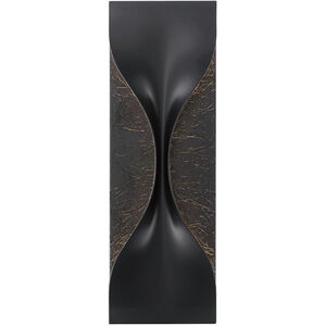 Shayla 1 Light 18 inch Gold and Black Outdoor Wall Sconce