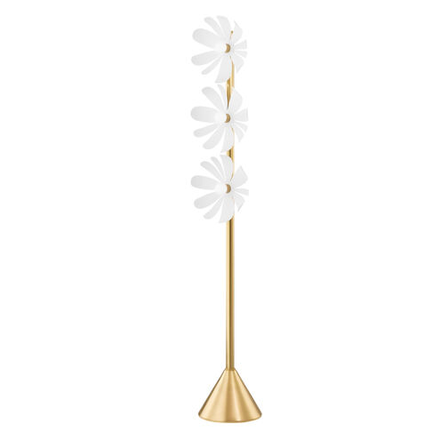 Twiggy 66 inch 60.00 watt Aged Brass/Textured White Combo Floor Lamp Portable Light