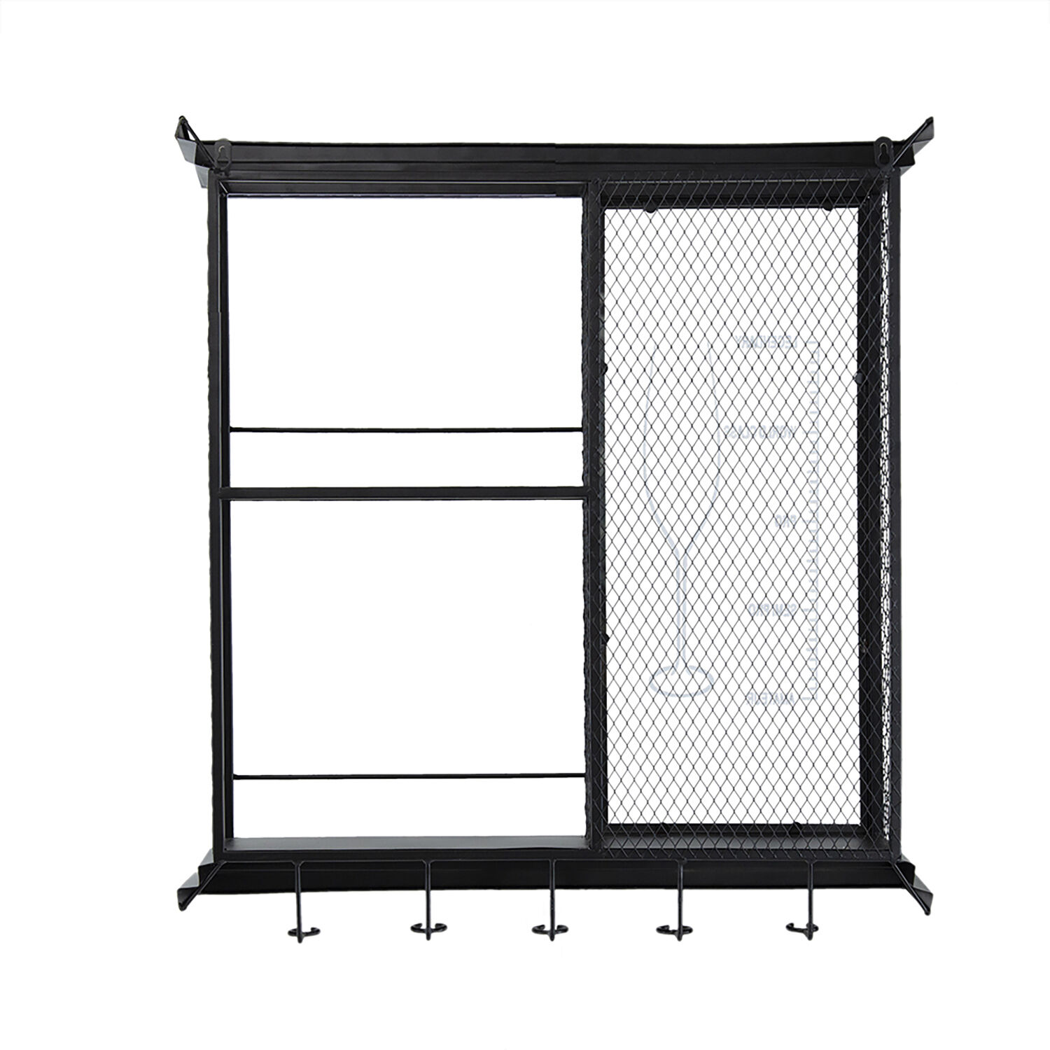 Anita 26 inch Black Wall Shelf