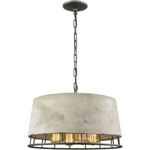 Brocca 4 Light 18 inch Silverdust Iron Chandelier Ceiling Light