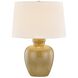 Azaire 24 inch 15 watt Aged Brass and Ceramic Ginger Tea Table Lamp Portable Light