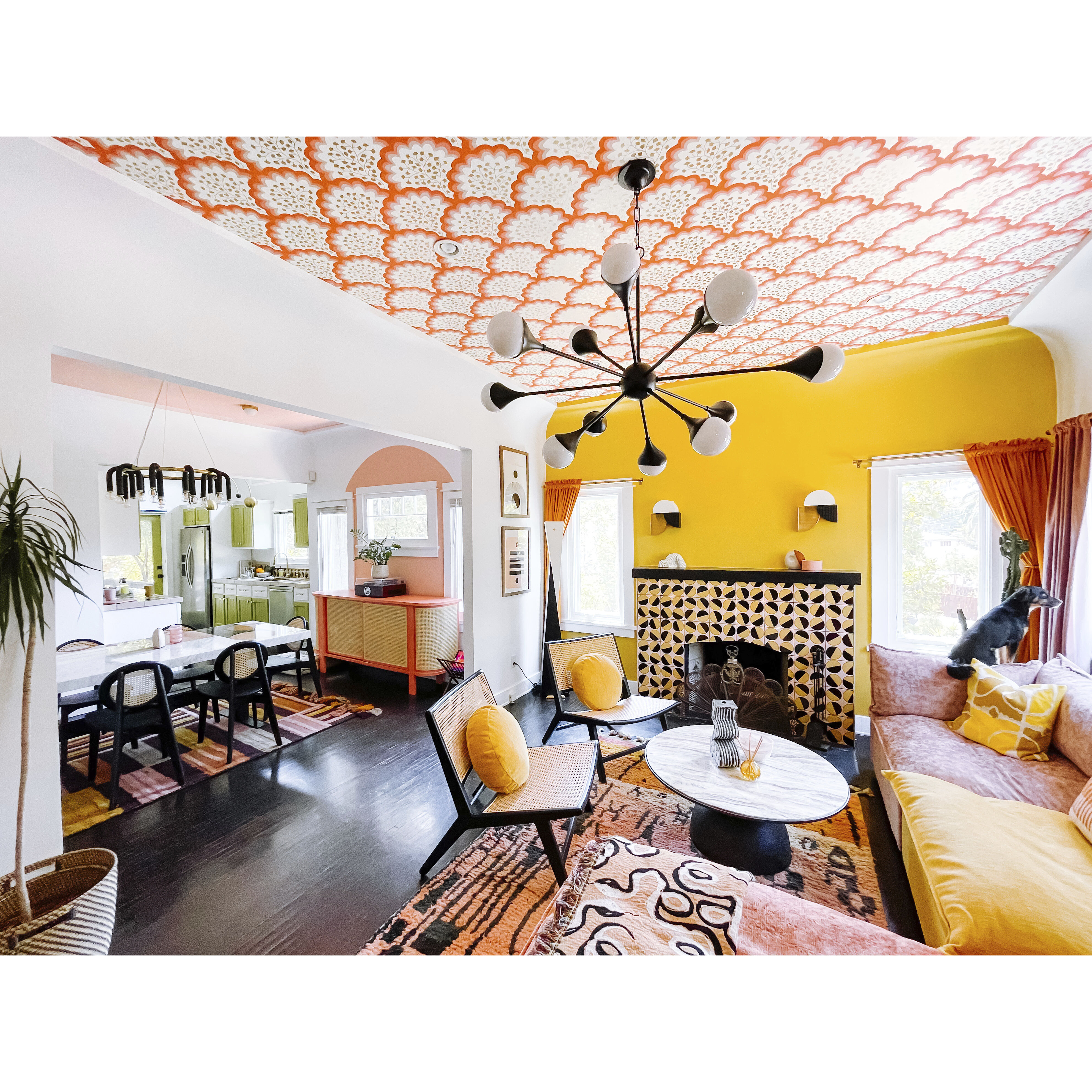 Willow 2 Light 38 inch Aged Brass / Black Chandelier Ceiling Light