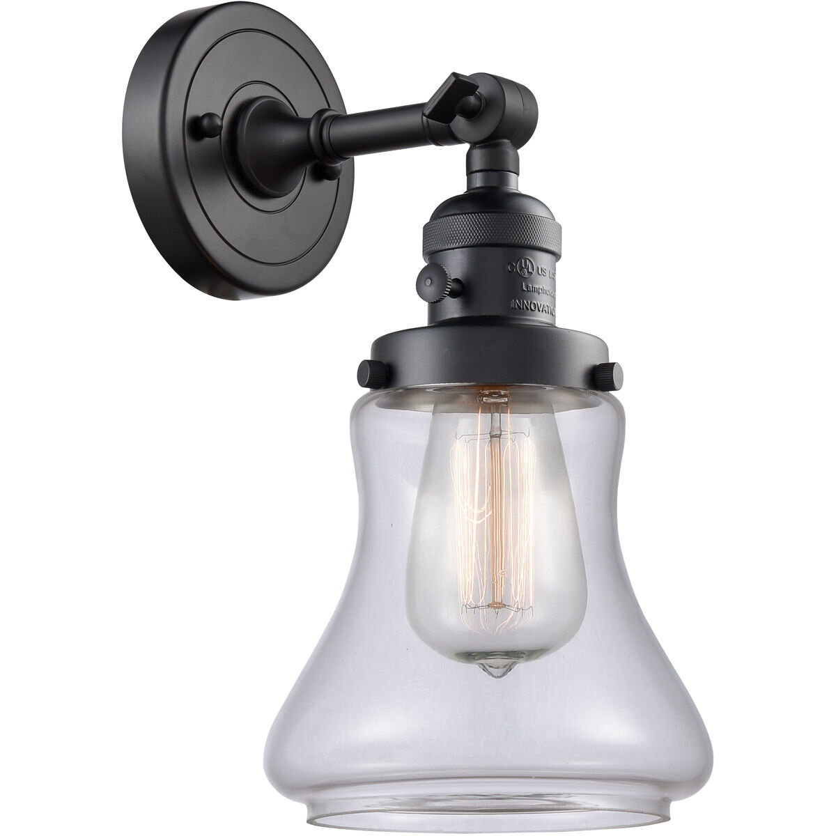 Franklin Restoration Bellmont LED 6.5 inch Matte Black Sconce Wall Light, Franklin Restoration