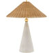 Perilla 28 inch 15.00 watt Aged Brass and  Ceramic Windswept White Table Lamp Portable Light