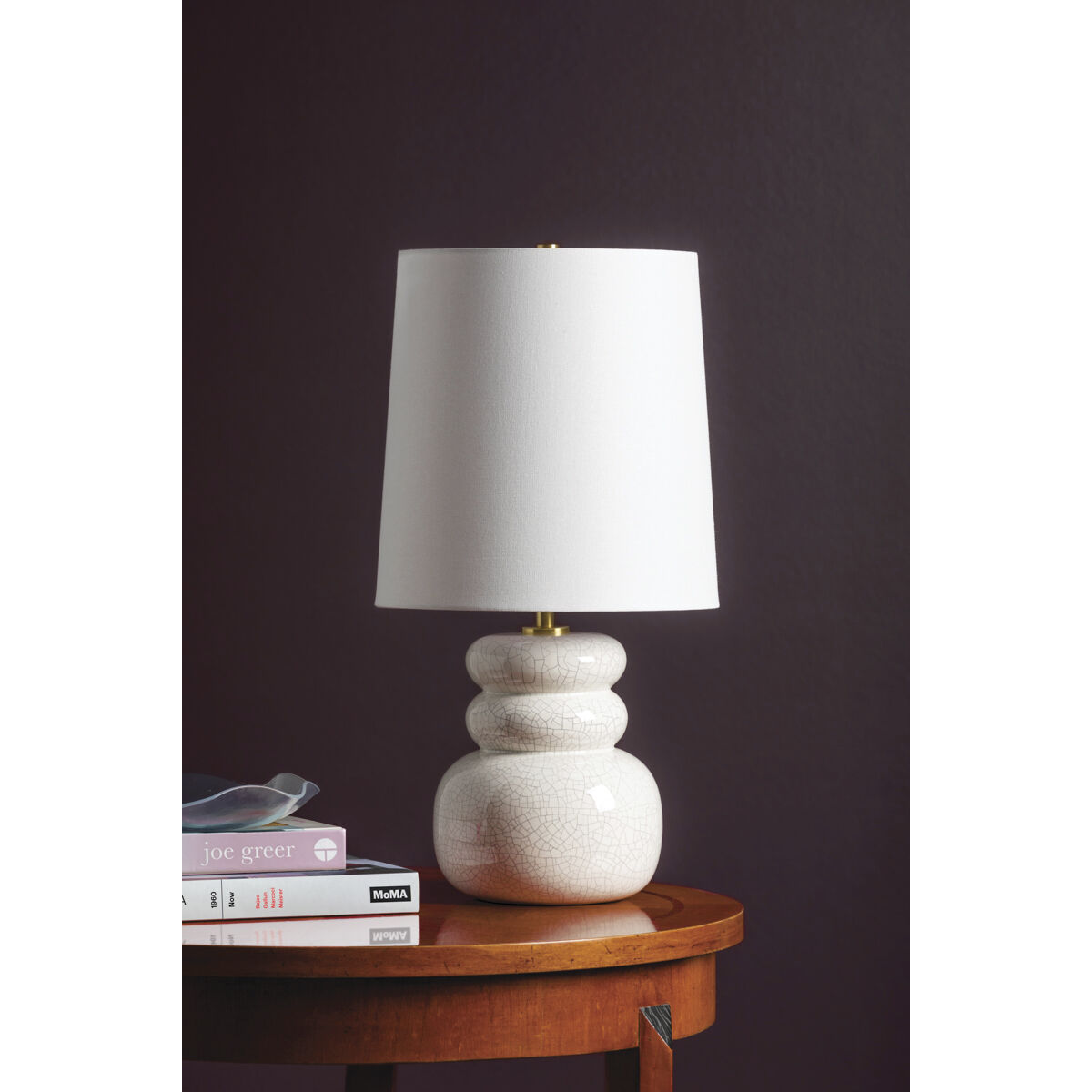 Corinne 22.75 inch 15.00 watt Aged Brass/Ceramic Peignoir Crackle Table Lamp Portable Light