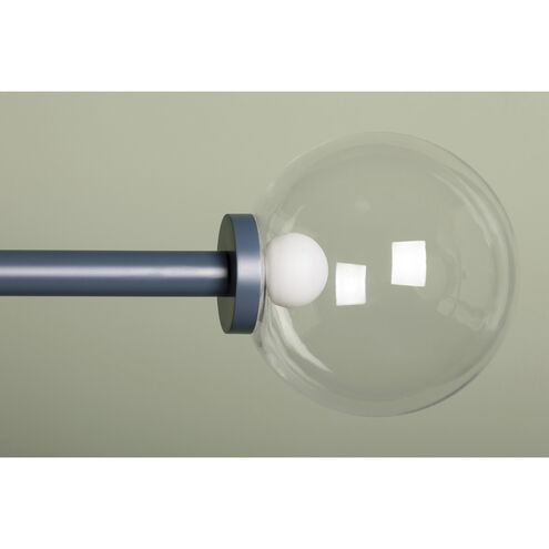 Sia 5 Light 43.25 inch Aged Brass/Slate Blue Chandelier Ceiling Light