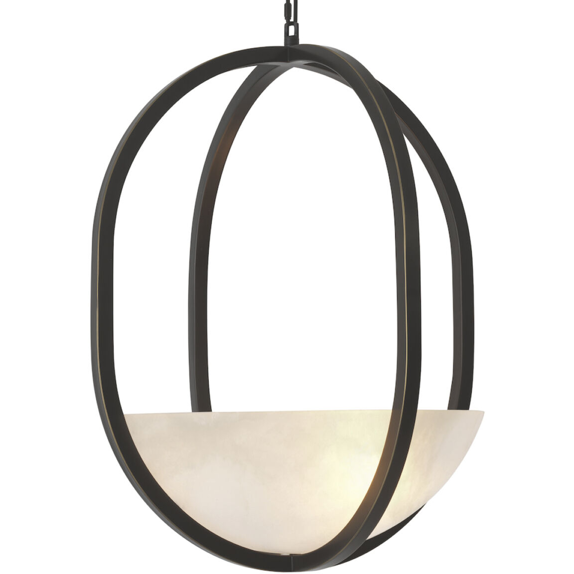 Scapa 3 Light 19.29 inch Bronze Highlight with Alabaster Chandelier Ceiling Light