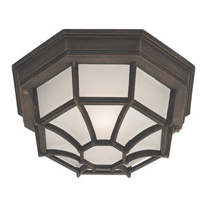 Signature 1 Light 11.5 inch Painted Rust Outdoor Flush Mount