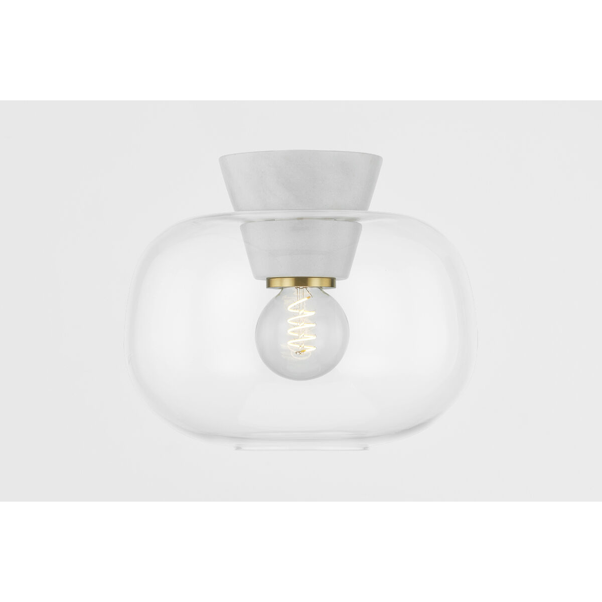 Ariella 1 Light 12 inch Aged Brass Flush Mount Ceiling Light