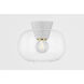 Ariella 1 Light 12 inch Aged Brass Flush Mount Ceiling Light